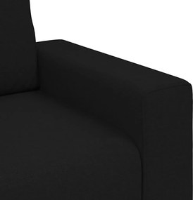vidaXL Διθέσιος Καναπές Μαύρος 160x77x82 εκ. Ύφασμα
