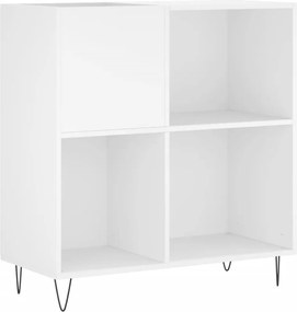 vidaXL Έπιπλο Δίσκων Λευκό 84,5 x 38 x 89 εκ. από Επεξεργασμένο Ξύλο