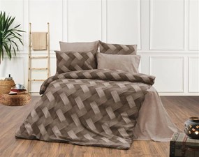 Παπλωματοθήκη Polycotton Υπέρδιπλη 220x240εκ. Αλκμήνη 451 Beige DimCol