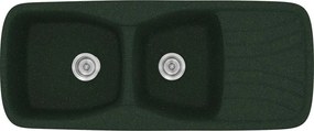 Kitchen Sink Sanitec Classic 311 Inset 120x51 cm Granite Green