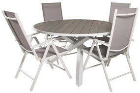 Σετ Τραπέζι και καρέκλες Dallas 2388, Polyξύλο, Μέταλλο, Ύφασμα | Epipla1.gr