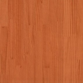 Κρεβάτι Βιβλιοθήκη Χωρίς Στρώμα 75x190 εκ Μασίφ Ξύλο Πεύκου - Καφέ