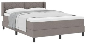 vidaXL Κρεβάτι box spring με στρώμα με στρώμα Taupe 140 x 200 cm