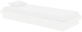 vidaXL Πλαίσιο Κρεβατιού Λευκό 75x190 εκ. Μασίφ Ξύλο Small Single