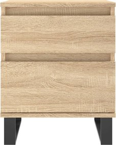 vidaXL Κομοδίνα 2 τεμ. Sonoma Δρυς 40 x 35 x 50 εκ. από Επεξεργ. Ξύλο