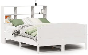 vidaXL Κρεβάτι Βιβλιοθήκη Χωρίς Στρώμα 120x200 εκ Μασίφ Ξύλο Πεύκο