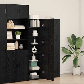 vidaXL Highboard Μαύρη δρυς 50 x 42.5 x 185 εκ. Επεξεργασμένο ξύλο