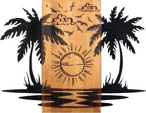 Decorative Wooden Wall Accessory Hawaii 2 Black
Walnut