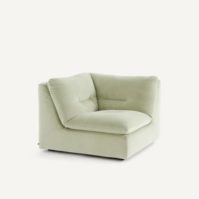 Γωνιακή πολυθρόνα σύνθεσης 90° από βελούδο stonewashed, GIULIANO