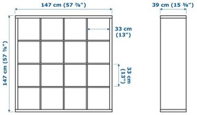 KALLAX ραφιέρα με 4 ένθετα 390.305.91