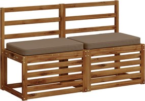 vidaXL Μαξιλάρια Πάγκου 2 Τεμαχίων VUGHT 2 pcs 100% Πολυεστέρας Taupe