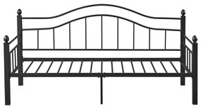 Καναπές Κρεβάτι ArteLibre PECOS Μαύρο Μέταλλο Για Στρώμα 90x190cm