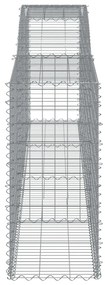 vidaXL Συρματοκιβώτια Τοξωτά 3 τεμ. 400x50x100/120 εκ. Γαλβαν. Ατσάλι