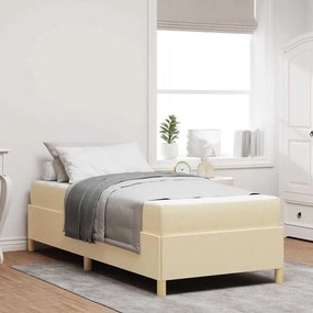 vidaXL Σκελετός Κρεβατιού Κρεμ 80 x 200 cm ύφασμα