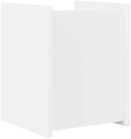 vidaXL Ράφι Περιοδικών Λευκό 35 x 35 x 45 εκ Επεξεργασμένο ξύλο