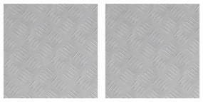 vidaXL Επιφάνειες Καρό 2 pcs Ασημί 40 x 40 cm Αλουμίνιο