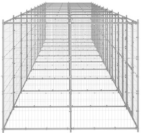 vidaXL Κλουβί Σκύλου Εξωτερικού Χώρου 24,2 μ² από Γαλβανισμένο Χάλυβα