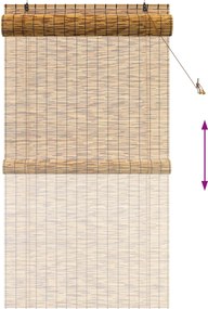 vidaXL Ρόλερ (στόρι) Καφέ 120 x 220 cm Καλάμι