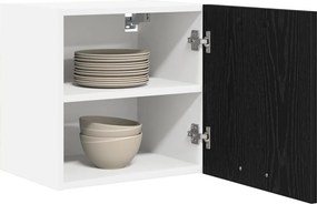 vidaXL Κρεμαστό ντουλάπι 2 pcs Μαύρος Δρυς και Λευκό 40 x 31 x 40 εκ.