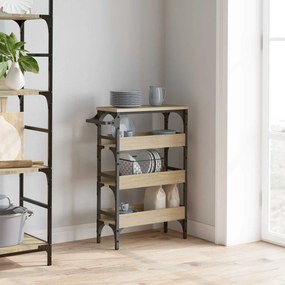 vidaXL Καρότσι Κουζίνας Δρύς Sonoma 53 x 20 x 76 εκ.