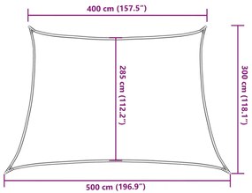 Πανί Σκίασης Κόκκινο 4/5 x 3 μ. από HDPE 160 γρ./μ² - Κόκκινο