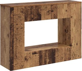 vidaXL Τραπέζι κονσόλας Ριγέ Παλιό ξύλο 101 x 29 x 74 εκ.