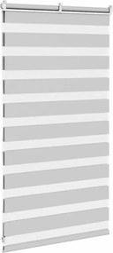 vidaXL Ζέβρα τυφλή Ανοιχτό Γκρι Πλάτος υφάσματος 75,9 εκ. Πολυεστέρας