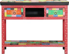 vidaXL Τραπέζι κονσόλας με συρτάρι Πολύχρωμο 100 x 30 x 77 εκ.