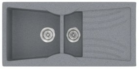 Sanitec Classic 329 Metallic Silver Ένθετος Νεροχύτης