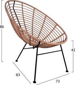 ΣΕΤ ΕΞΩΤΕΡΙΚΟΥ ΧΩΡΟΥ 3ΤΜΧ ALLEGRA HM10335 ΜΠΕΖ WICKER-ΜΕΤΑΛΛΟ