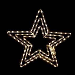 "3 STARS" 108 LED ΣΧΕΔΙΟ 4.5m ΜΟΝΟΚΑΝΑΛ ΦΩΤΟΣΩΛ ΘΕΡΜΟ ΛΕΥΚΟ ΜΗΧΑΝΙΣΜΟ FLASH IP44 56cm 1.5m ΚΑΛΩΔ ACA X081081231