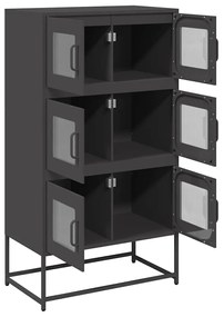 vidaXL Highboard Μαύρο 68x39x123 cm Χάλυβας