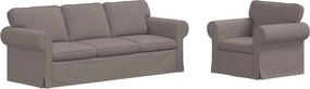 vidaXL Καναπές 180cm 2 pcs Taupe Μέταλλο
