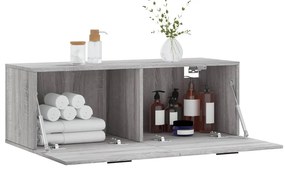 vidaXL Ντουλάπι Τοίχου Γκρι Sonoma 100x36,5x35 εκ. Επεξεργασμένο Ξύλο