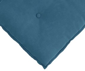 vidaXL Μαξιλάρι Πλάτης Μπλε 60 x 50 cm Υφασμάτινο Κορντουρά