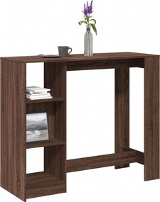 vidaXL Τραπέζι Κονσόλα με Ράφι Καφέ Δρυς 124x46x103,5εκ. Επεξεργ. Ξύλο