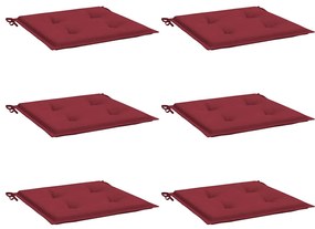 vidaXL Μαξιλάρια Καρέκλας Κήπου 2 τεμ. Μπορντό 40x40x4 εκ. Υφασμάτινα