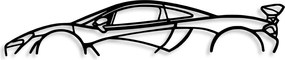 Decorative Metal Wall Accessory Mclaren P1 Silhouette Black