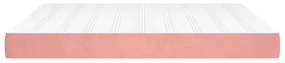 Στρώμα με Pocket Springs Ροζ 180x200x20 εκ. Βελούδινο - Ροζ