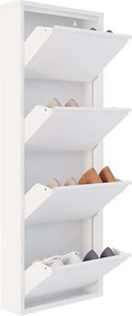 Shoe Cabinet 4 Piece Metal - White White