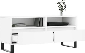 vidaXL Έπιπλο Τηλεόρασης Λευκό 100x34,5x44,5 εκ. Επεξεργασμένο Ξύλο