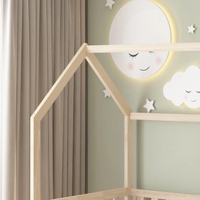 ΚΡΕΒΑΤΙ ΠΑΙΔΙΚΟ ΤΣΟΥΛΗΘΡΑ PHYLLIS HM21310 ΠΕΥΚΟ ΣΕ ΦΥΣΙΚΟ--ΜΕ ΣΤΡΩΜΑ 90x190εκ