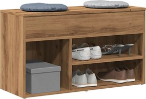 vidaXL Πάγκος Παπουτσιών τεχνίτης Δρυς 80x30x45 εκ. Επεξεργασμένο Ξύλο