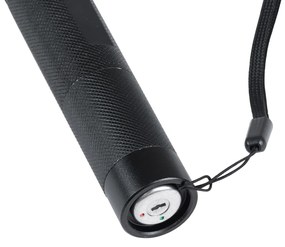 GloboStar® 78998 Φορητό Επαναφορτιζόμενο Laser Pointer 5Mw Class 3 DOT Zoom με Extra Κεφαλή για Dot Effects με Μπαταρία 18650 Li-ion 4800mAh &amp; Φορτιστή - Μπλε 450nm Φ2.2 x Υ15cm