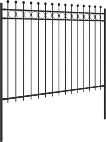 vidaXL Δαχτυλίδι φράχτη Μαύρο 200 x 200 cm