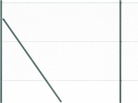 vidaXL Έξιγωνο φράχτη σταθερού εδάφους 50 x 1,5 m Πράσινο Δίχτυ