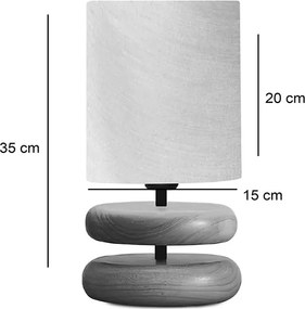 Επιτραπέζιο φωτιστικό Clarion pakoworld Ε14 μπεζ -καρυδί Φ15x35εκ