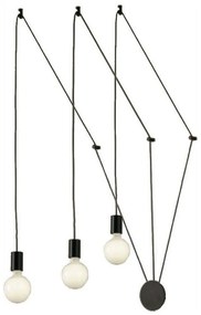 Φωτιστικό Οροφής Habitat I-HABITAT-PL3 NER 3xE27 Φ19cm 500cm Black Luce Ambiente Design Metal
