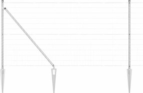 vidaXL Τεντώτο με στήριγμα Ασημί 1 x 25 m Ατσάλι