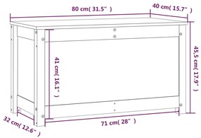 ΚΟΥΤΙ ΑΠΟΘΗΚΕΥΣΗΣ ΛΕΥΚΟ 80X40X45,5 ΕΚ ΑΠΟ ΜΑΣΙΦ ΞΥΛΟ ΠΕΥΚΟΥ 823535